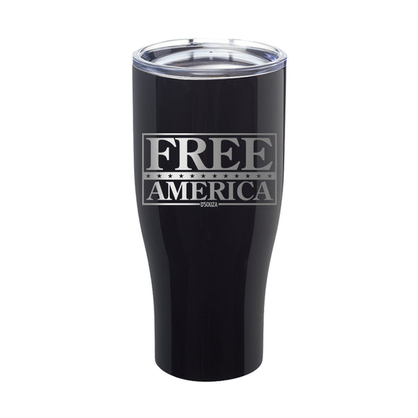 Free America Laser Etched Tumbler