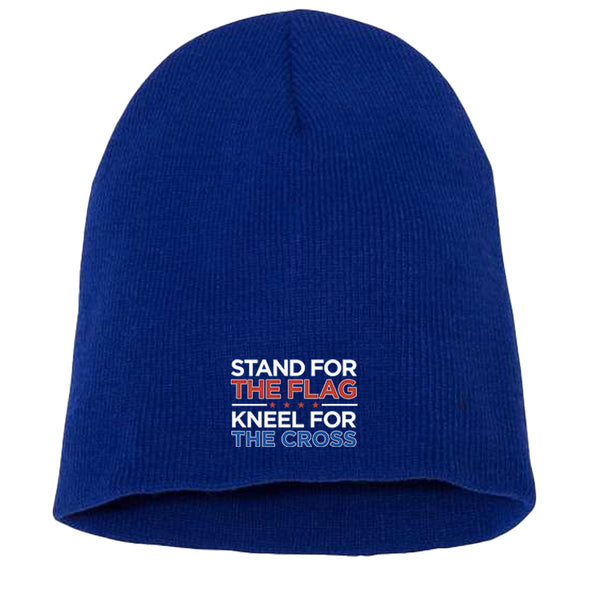 Stand For The Flag Kneel For The Cross Beanie