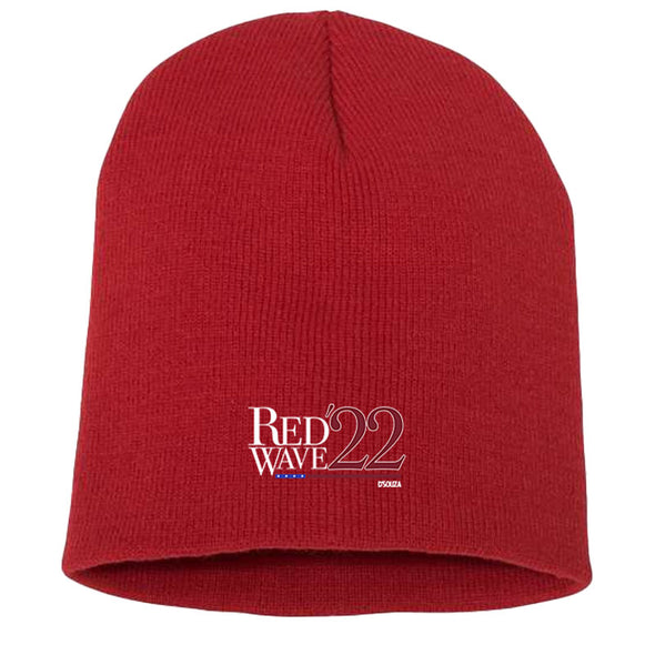Red Wave 22 Text Based Beanie