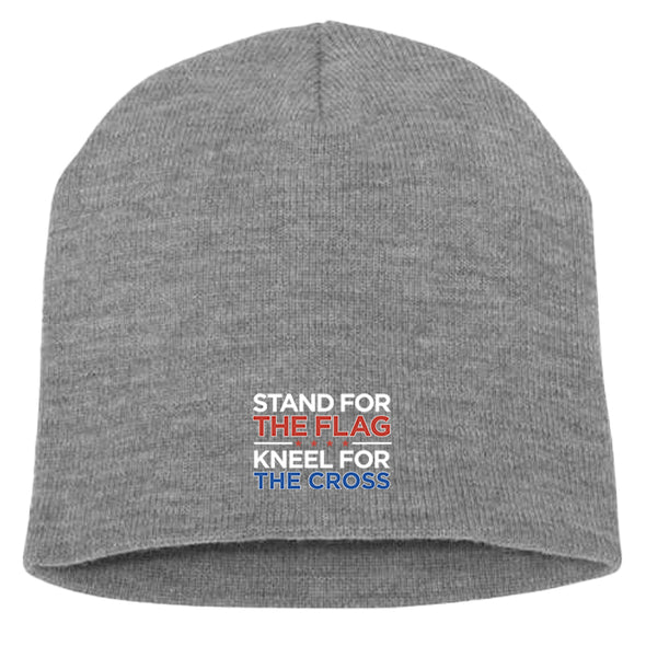 Stand For The Flag Kneel For The Cross Beanie