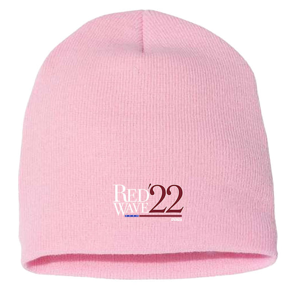 Red Wave 22 Text Based Beanie